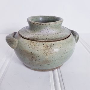 John Graves Pottery Egg Cooker with Lid Stoneware Farm Cottage Country